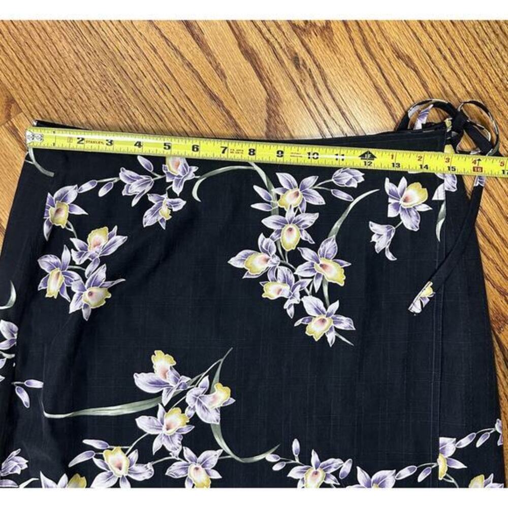 Tommy Bahama Tropical Silk Wrap Long Skirt 10 Floral Beach‎ Vacation Hibiscus - Picture 5 of 7